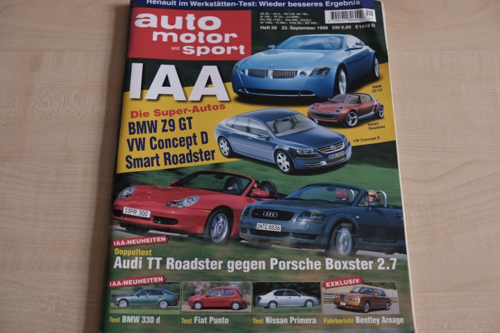 Deckblatt Auto Motor und Sport (20/1999)